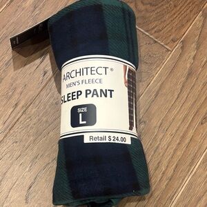 Architect Men's Fleece Pants - Navy and Forest Green, Large